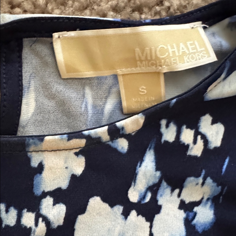 Michael Kors Navy and White Floral Dress - Picture 2 of 4